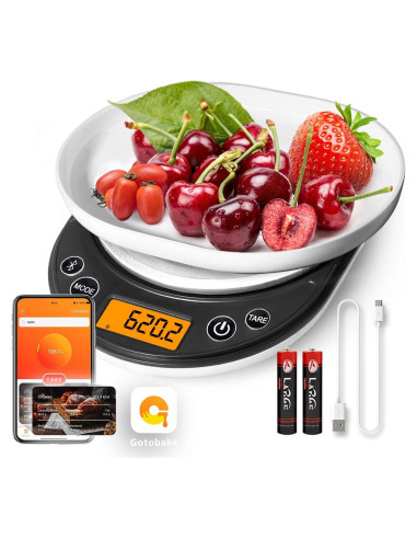 Báscula Digital de Cocina UNIWEIGH 3kg con Calculadora Nutricional