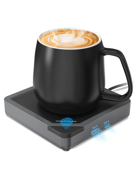 Calentador de Tazas Eléctrico Yolin U1 con Taza 414ml Negro Calentador de Tazas Eléctrico Yolin U1 con Taza 414ml Negro