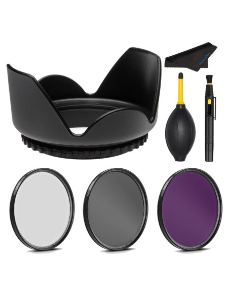 Kit de Filtros PRO 52mm + Capucha Tulipán Ledix para Cámaras Kit de Filtros PRO 52mm + Capucha Tulipán Ledix para Cámaras