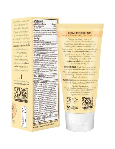 Loción Solar Mineral Diaria Babo Botanicals SPF40 - 50ml