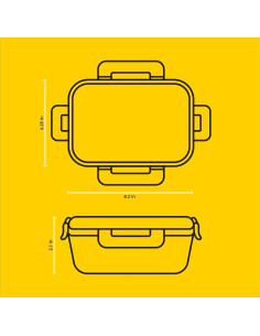 Contenedores de Almacenamiento de Alimentos JoyJolt 5 Piezas 1.04L 2