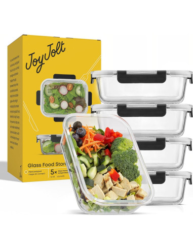Contenedores de Almacenamiento de Alimentos JoyJolt 5 Piezas 1.04L