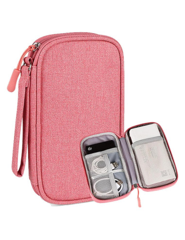 Bolsa Organizadora de Cables AYANICA Rosa 20x12cm Resistente al Agua