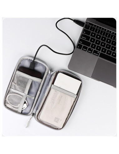 Bolsa Organizadora de Cables AYANICA Rosa 20x12cm Resistente al Agua