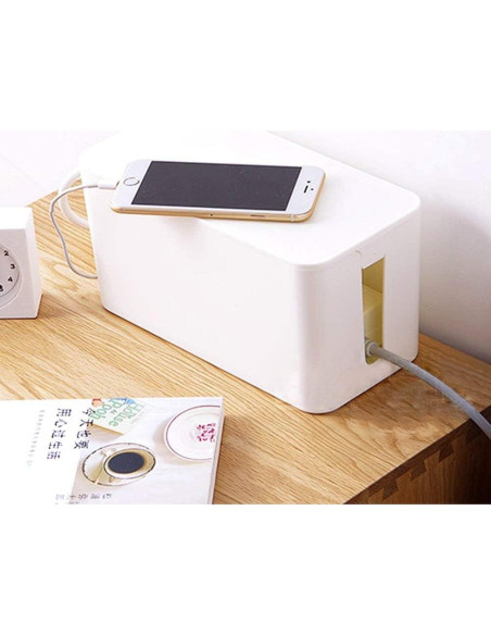 Caja Organizadora de Cables ShellKingdom CB100 - 2 Conjuntos Blanco Caja Organizadora de Cables ShellKingdom CB100 - 2 Conjuntos Blanco