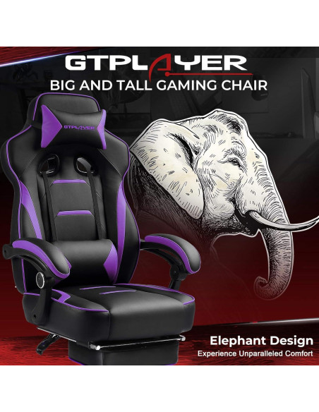 Silla de Juego GTPLAYER F59GT Ergonómica Púrpura 350kg Silla de Juego GTPLAYER F59GT Ergonómica Púrpura 350kg