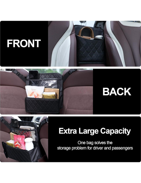 Soporte de bolso para automóvil knIykmr negro gran capacidad Soporte de bolso para automóvil knIykmr negro gran capacidad