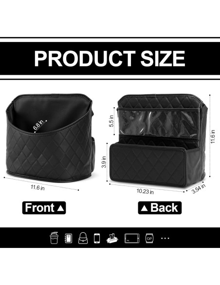 Soporte de bolso para automóvil knIykmr negro gran capacidad Soporte de bolso para automóvil knIykmr negro gran capacidad