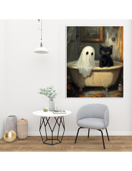 Kit de Pintura por Números Clendo Gato Fantasma 40x50 cm Kit de Pintura por Números Clendo Gato Fantasma 40x50 cm