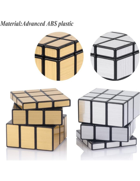Cubo Espejo 3x3 D-FantiX Shengshou - 2 Paquete Dorado/Plateado Cubo Espejo 3x3 D-FantiX Shengshou - 2 Paquete Dorado/Plateado