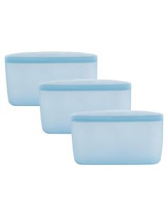 Bolsas de Silicona Reutilizables WeeSprout - 3 Unidades Snack, Sándwich y Cuarto