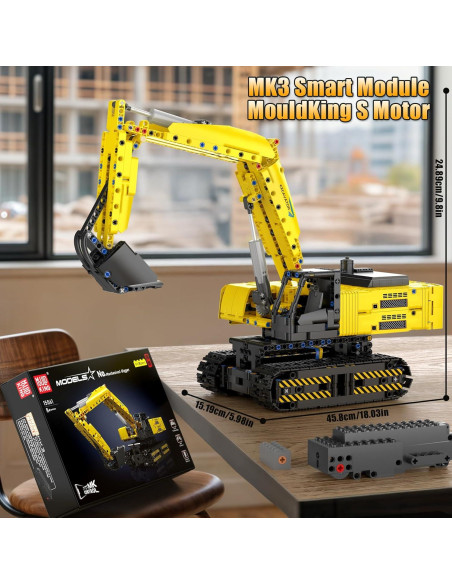 Excavadora RC Mould King 15061 1120PCS Control Remoto APP Excavadora RC Mould King 15061 1120PCS Control Remoto APP