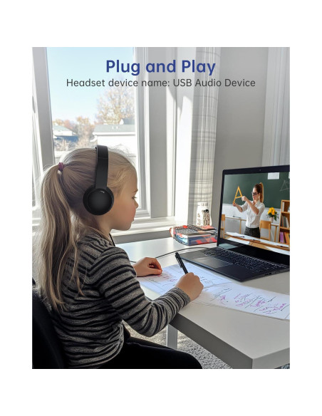 Auriculares USB Masajoy CM7003 con micrófono y cancelación de ruido Auriculares USB Masajoy CM7003 con micrófono y cancelación de ruido