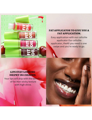 Aceite de Labios Hidratante MLS9 Set A - 4 Colores Brillantes