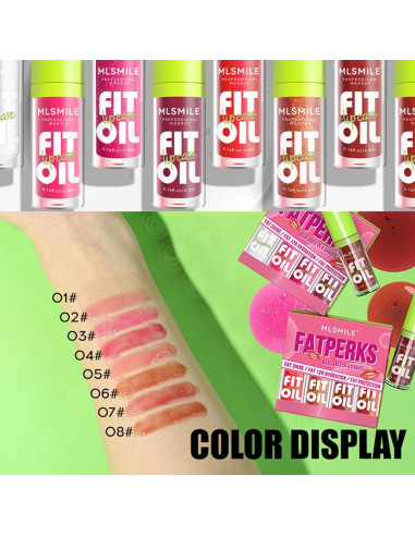 Aceite de Labios Hidratante MLS9 Set A - 4 Colores Brillantes