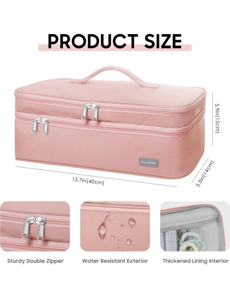 Bolsa de Almacenamiento Portátil Doble Capa K1-K Rosa para Secador Dyson Bolsa de Almacenamiento Portátil Doble Capa K1-K Rosa para Secador Dyson
