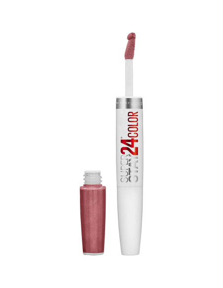 Pintalabios Líquido Maybelline Super Stay 24 2-Pasos Castaño y Púrpura Pintalabios Líquido Maybelline Super Stay 24 2-Pasos Castaño y Púrpura