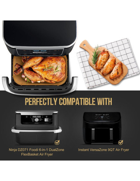 150 Forros Desechables para Freidora de Aire MMH 7QT/11QT 150 Forros Desechables para Freidora de Aire MMH 7QT/11QT