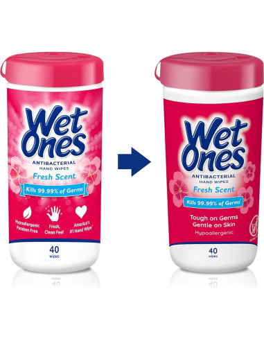 Toallitas Antibacteriales Wet Ones Aroma Fresco 40 unidades