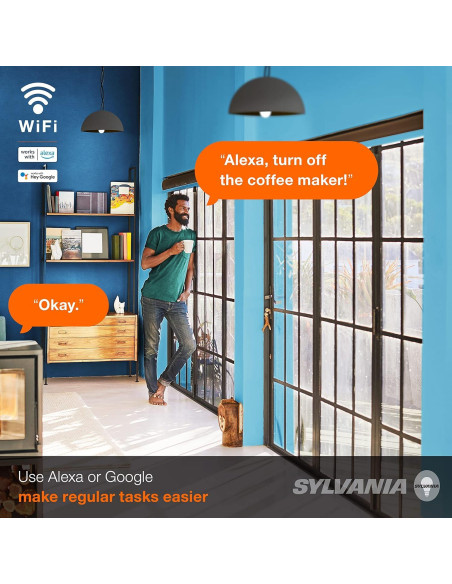 Enchufe Inteligente Wifi SYLVANIA 4 Unidades Control por Voz Enchufe Inteligente Wifi SYLVANIA 4 Unidades Control por Voz