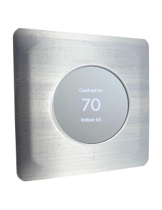 Placa de Pared Cuadrada Adorna One Silver Sheen para Termostato Google Nest 2020