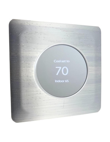 Placa de Pared Cuadrada Adorna One Silver Sheen para Termostato Google Nest 2020