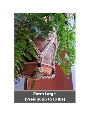 Colgador de Macramé Extra Grande Eco Joy 109 cm para Maceta 30 cm