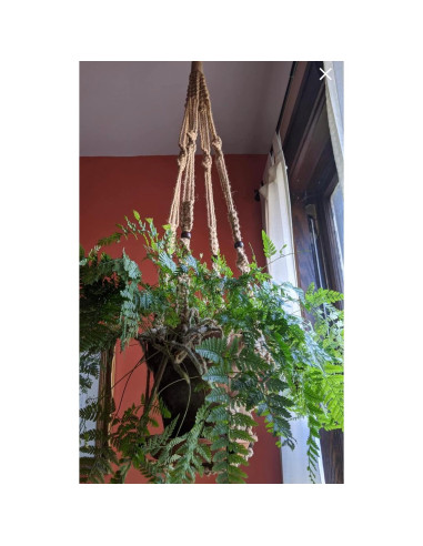 Colgador de Macramé Extra Grande Eco Joy 109 cm para Maceta 30 cm