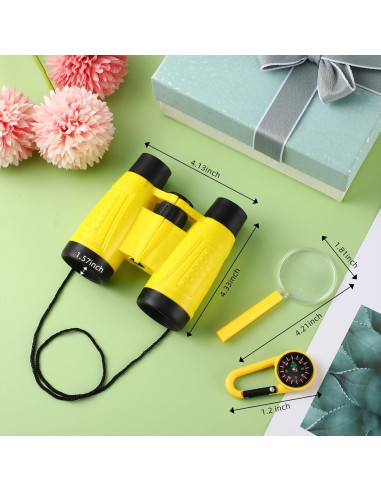 Conjunto de Binoculares Compactos Wettarn 24 Piezas para Niños