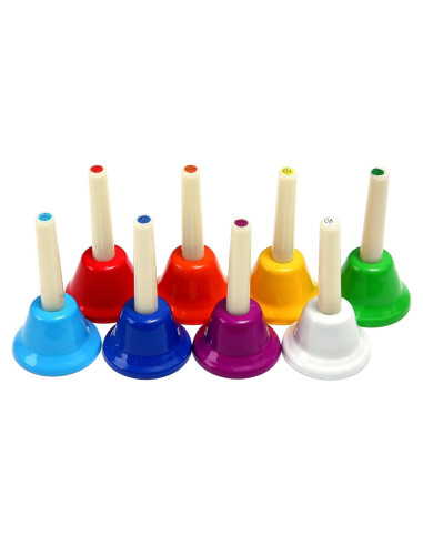 Campanas de Mano Coloridas DOMG BELL8 - 8 Notas Musicales
