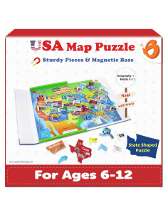Rompecabezas Magnético del Mapa de EE. UU. Butterfly EduFields 50 Piezas