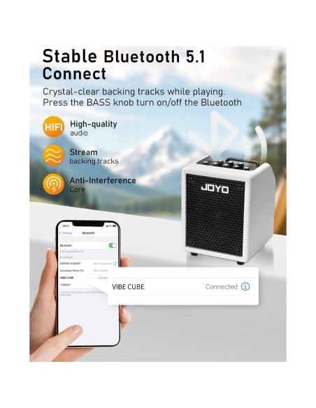 Amplificador de Bajo JOYO BA-30 Vibe Cube 30W Bluetooth 5.1 Amplificador de Bajo JOYO BA-30 Vibe Cube 30W Bluetooth 5.1