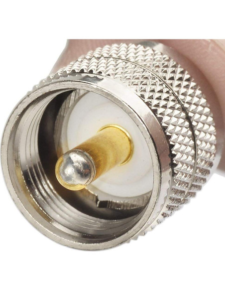 Cable Coaxial RG58 30cm UHF SO239 a PL259 2pcs Cable Coaxial RG58 30cm UHF SO239 a PL259 2pcs