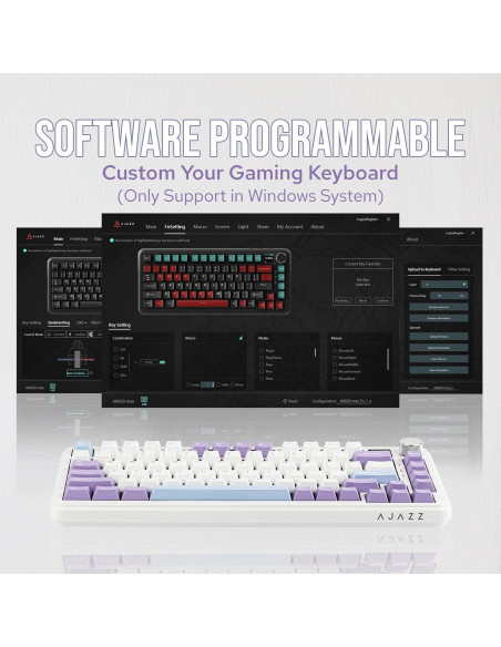 Teclado Gaming AJAZZ AK820 MAX HE Inalámbrico RGB 75% Teclado Gaming AJAZZ AK820 MAX HE Inalámbrico RGB 75%