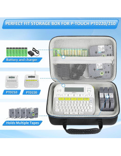 Funda de almacenamiento para etiquetadora Brother P-Touch D210/D220 2