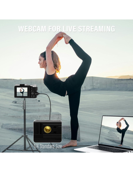 Cámara Digital 4K Yatao YT01 64MP Pantalla Plegable Cámara Digital 4K Yatao YT01 64MP Pantalla Plegable
