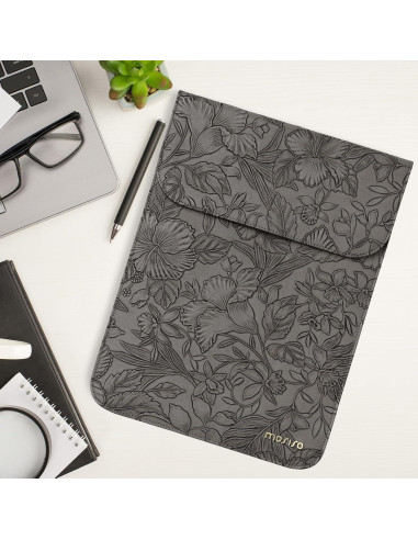 Funda para Laptop MOSISO 13" Gris PU con Bolsa Accesorios