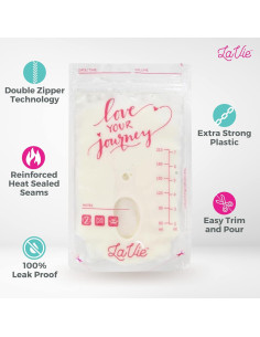 Bolsas de Almacenamiento de Leche Materna LaVie, 50 Unidades, 198 ml 2