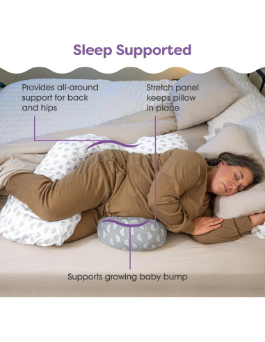Almohada de Cuerpo Completo Boppy para Embarazadas - Gris