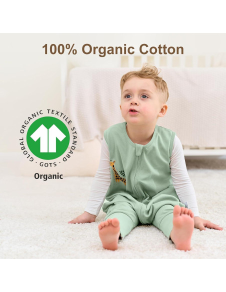 Saco de Sueño Yoofoss 100% Algodón Orgánico 24-36 Meses Saco de Sueño Yoofoss 100% Algodón Orgánico 24-36 Meses