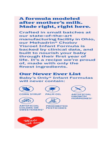 Fórmula Infantil Completa Baby's Only 595 g - A base de Leche