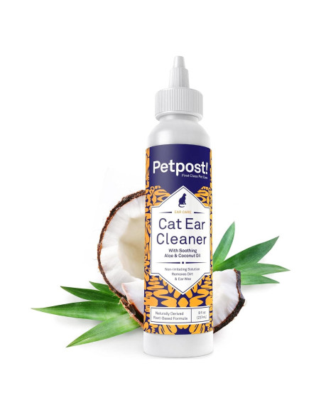 Limpiador de Oídos para Gatos Petpost - Aceite de Coco 226.8 ml Limpiador de Oídos para Gatos Petpost - Aceite de Coco 226.8 ml