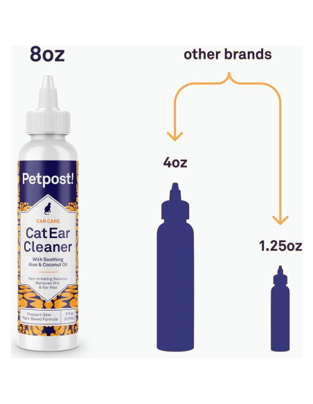 Limpiador de Oídos para Gatos Petpost - Aceite de Coco 226.8 ml Limpiador de Oídos para Gatos Petpost - Aceite de Coco 226.8 ml