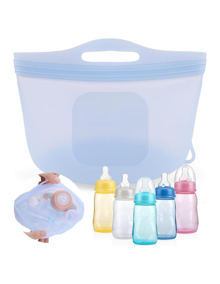 Bolsas de Vapor de Silicona Palksky 2L para Microondas Azul Bolsas de Vapor de Silicona Palksky 2L para Microondas Azul