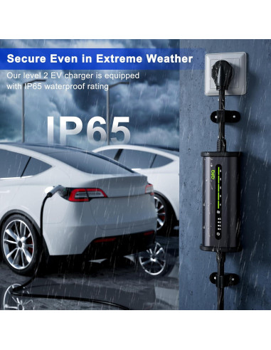 Cargador EV Nivel 2 QPQ 40A 240V 25FT con App Inteligente