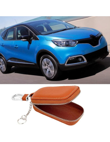 Funda de Llave de Coche Leapiture de Cuero PU Universal Marrón