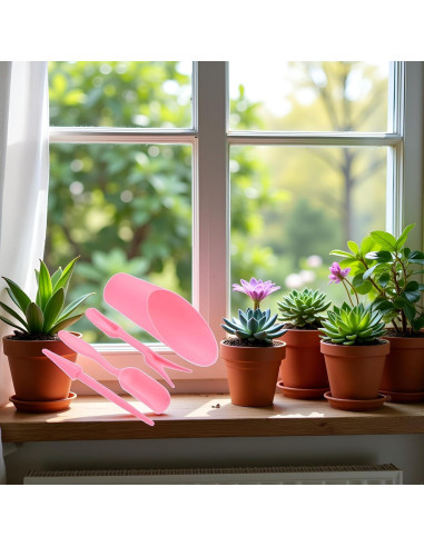 Juego de Herramientas de Jardinería Mini Rosa PurYupearl