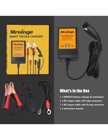 Cargador de Batería Inteligente Mroinge MBC010 12V 1A Cargador de Batería Inteligente Mroinge MBC010 12V 1A