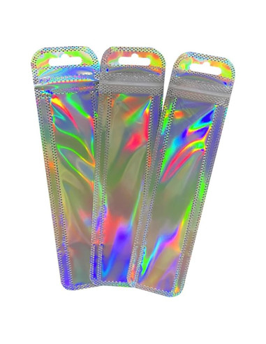 100 Bolsas de Regalo Holográficas Reutilizables UUYYEO 4.5x18.5cm