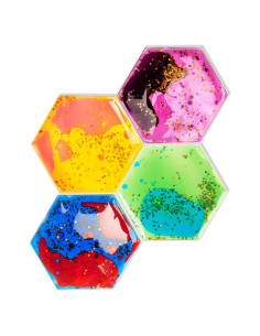 LONGKING Paquete de 4 Azulejos Hexagonales Sensoriales 3-12 Años